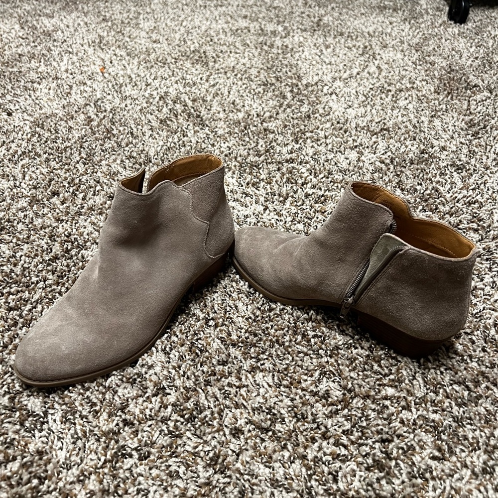 Grey Heeled Booties Size 7
